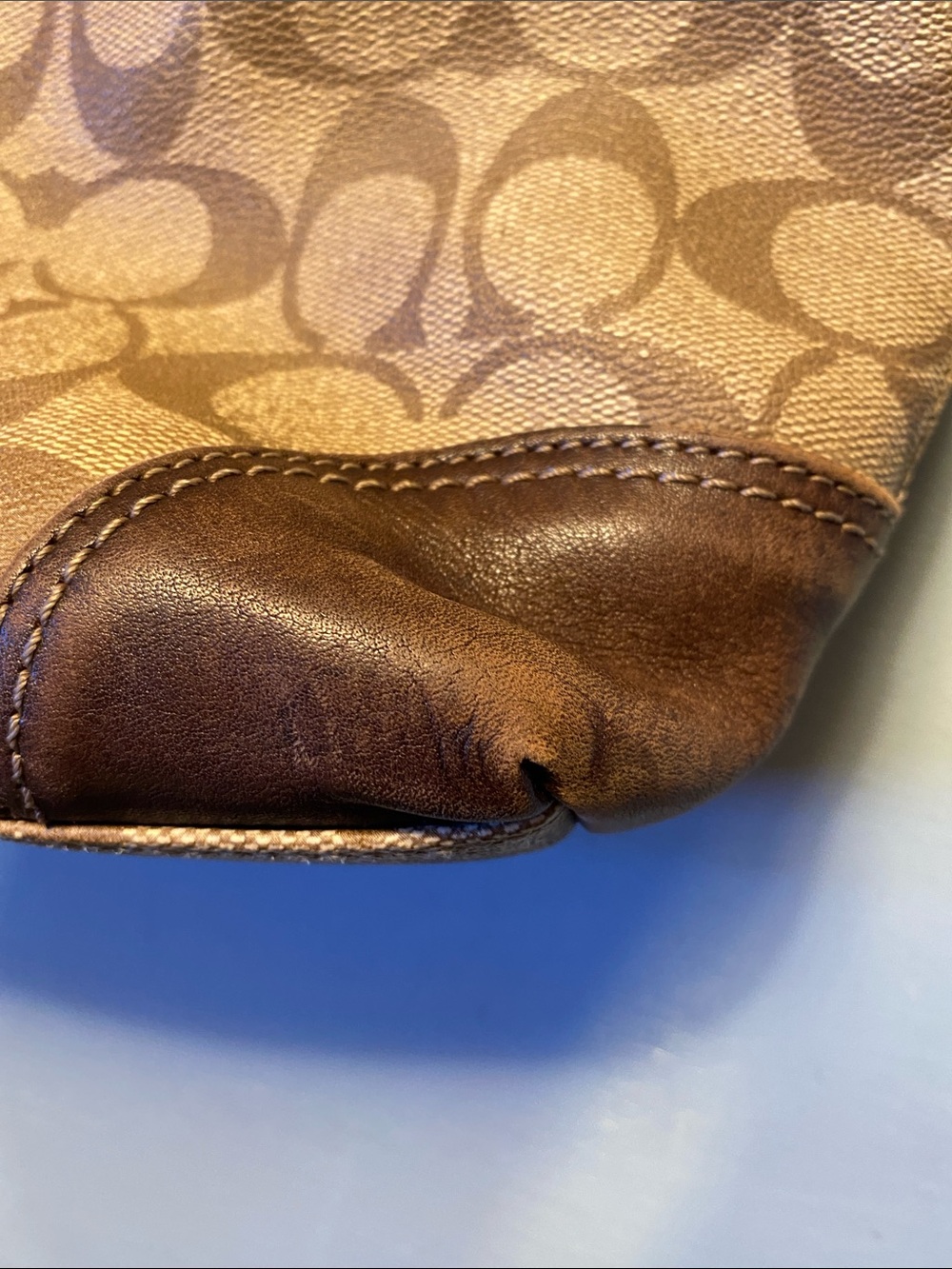 Vintage Coach Chelsea Jacquard Heritage Stripe Tote - Picture 6 of 11
